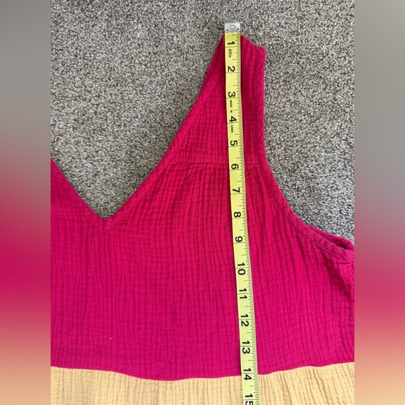 Marine Layer Corinne Double Cloth Maxi Dress in Rainbow Block Stripe Size XL - Picture 5 of 16